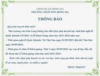 THÔNG BÁO lịch nghỉ lễ Quốc Khánh 2/9/2023 và lễ Khai Giảng năm học 2023-2024 