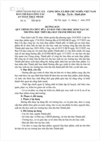 van ban huong dan quy trinh to chuc bua an ban tru cho hoc sinh tai cac truong hoc tren dia ban tp ha noi - truong mam non dong da